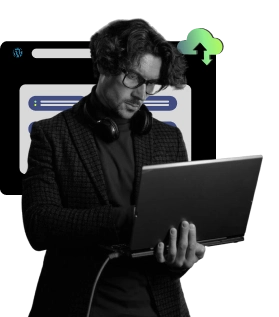 Web developer managing WordPress hosting, updates, and website performance optimization