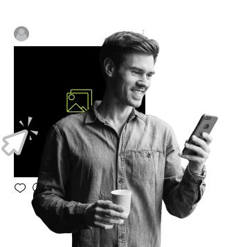 Business owner reviewing paid advertising campaign results on mobile phone