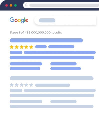 Search engine results page illustrating improved SEO visibility