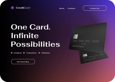 One-page website example for a brochure-style business site