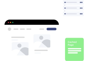 Built-in caching for faster load times illustration