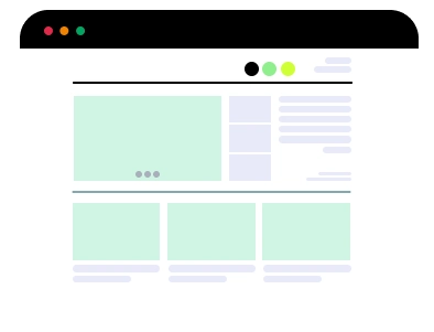 Website content layout showing blog and article structure