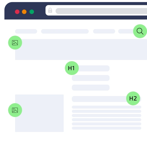 Search engine optimized website content structure