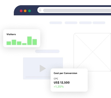 PPC performance reporting dashboard with metrics