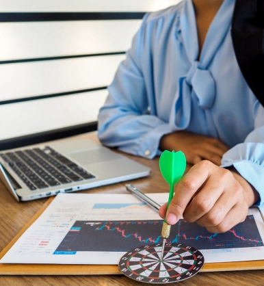 Planning a custom SEO strategy with notes and data