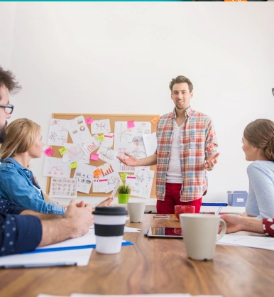 Marketing team combining creative storytelling and technical strategy