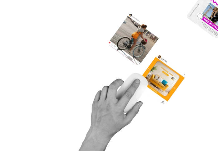 Social media graphics and branded post layout